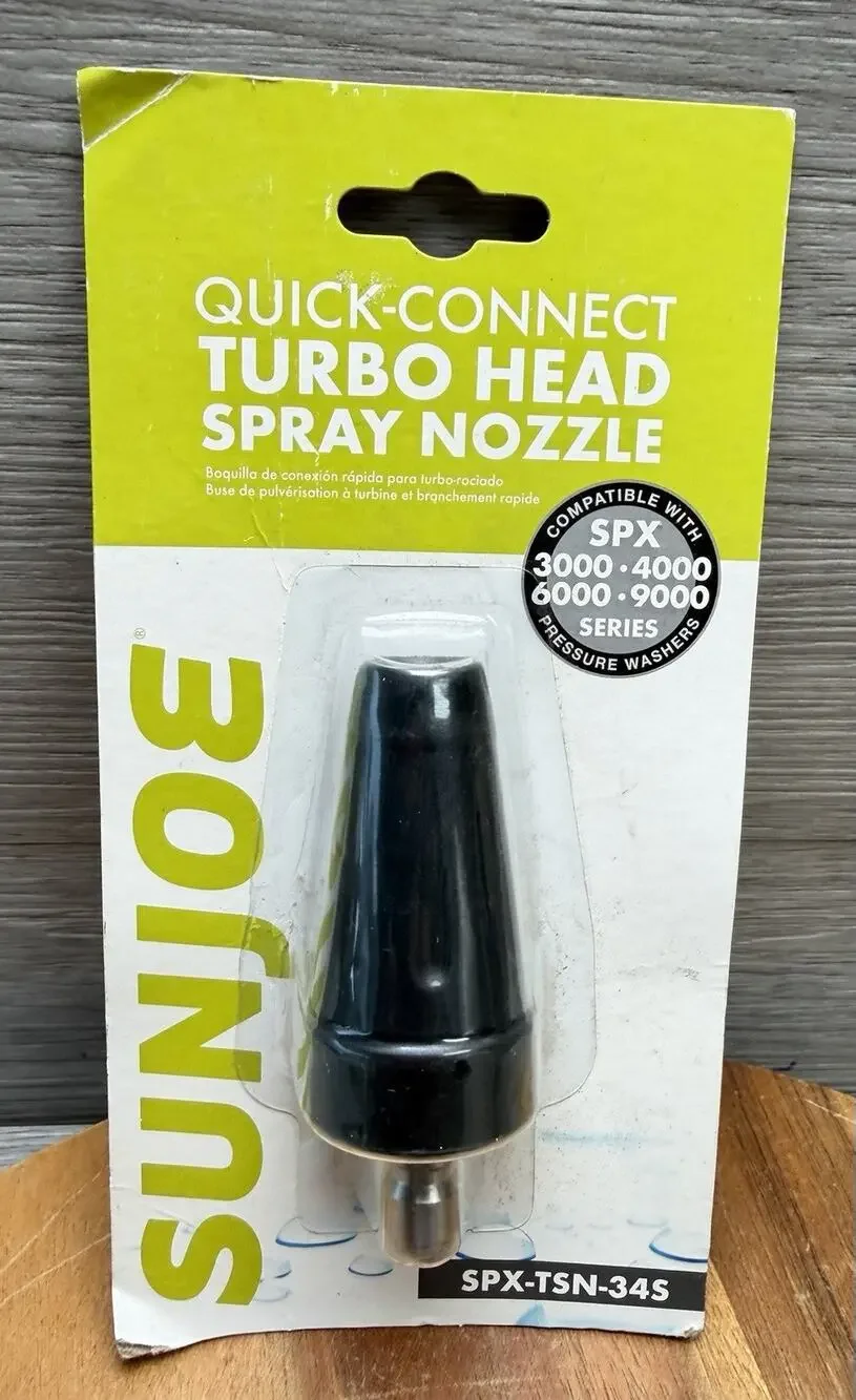 New - Sun Joe SPX-TSN-34S Turbo Head Spray Nozzle for SPX4000 SPX4001 SPX4003
